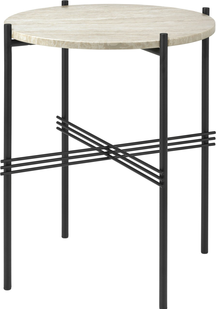 Design Outlet Ts Outdoor Beistelltisch U00D840 Cm - Classic Black, Neutral White | Gartenbeistelltische