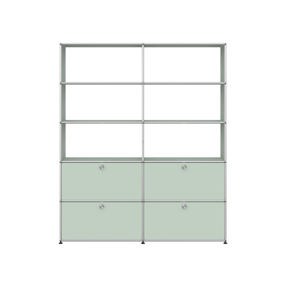 USM Haller Regal 2X5 - 4 Klappen Und 6 Fu00E4Cher | Aktenregale & -Schranke