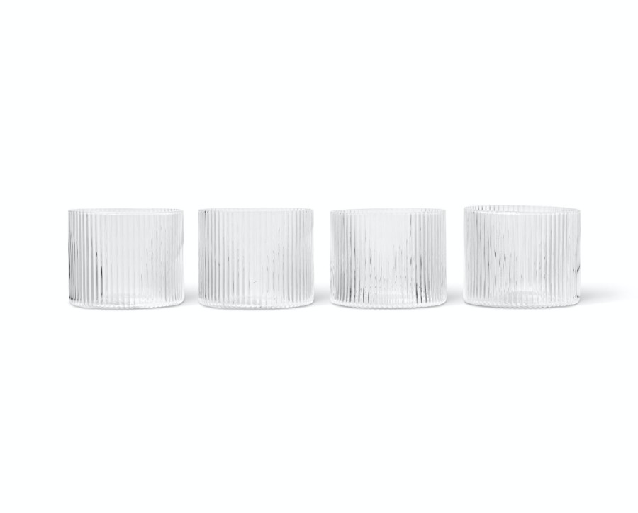 ferm LIVING Ripple Low Glu00E4Ser 4Er Set | Kuchenaccessoires