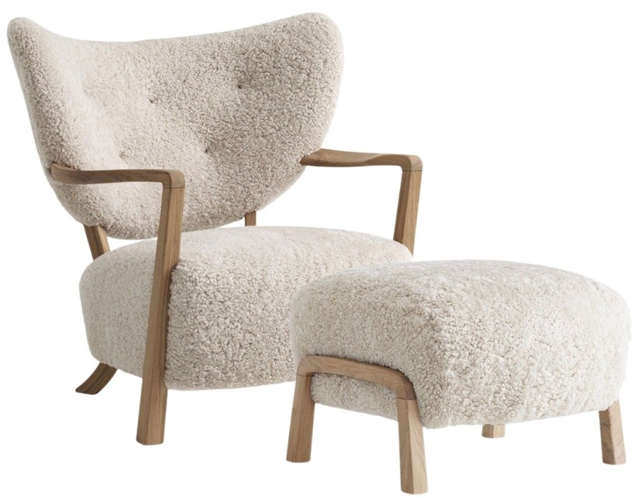 &Tradition Wulff Atd2 Sessel & Atd3 Pouf | Hocker