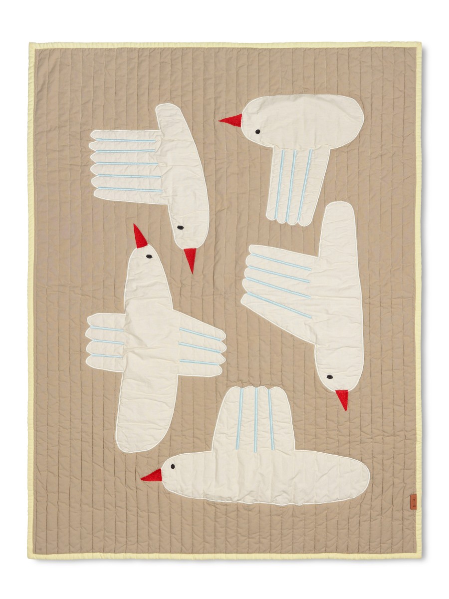 ferm LIVING Bird Steppdecke - Sand | Decken