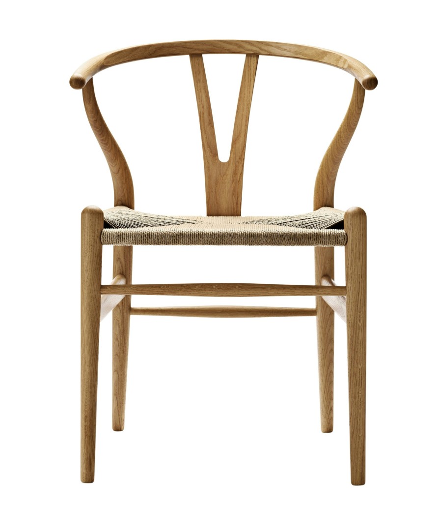 Carl Hansen & Søn 4Er Set Ch24 Y Wishbone Stuhl - Eiche Geu00F6Lt - Geflecht Natur | Esszimmerstuhle