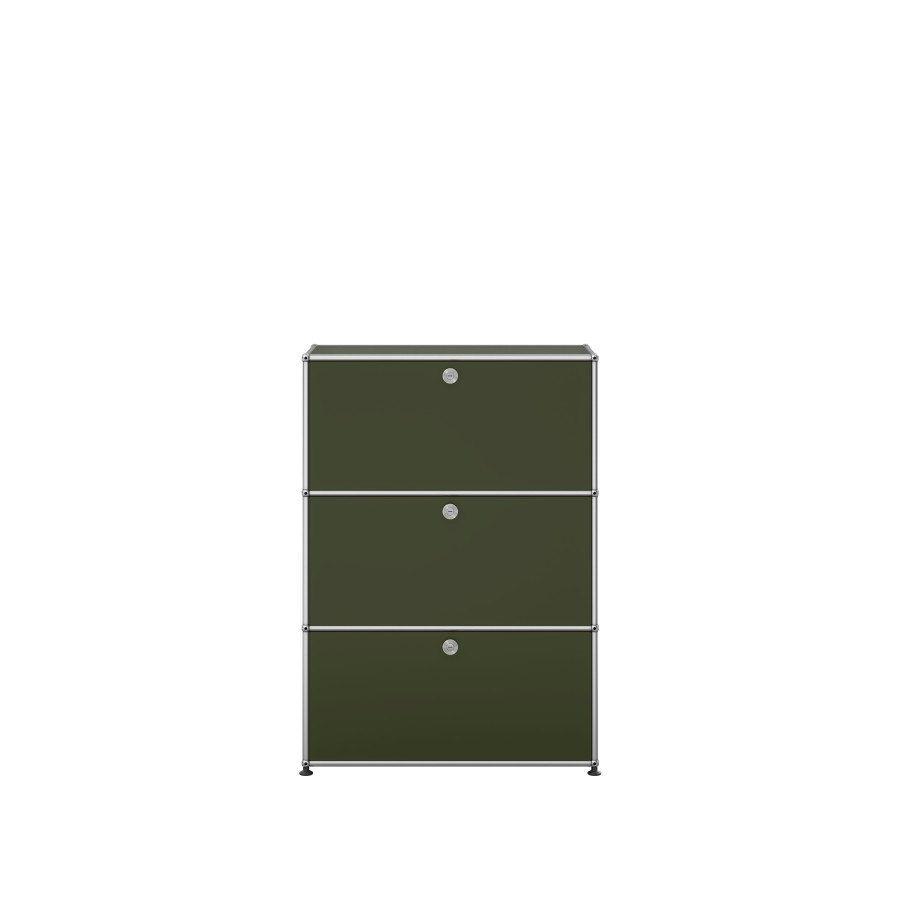 USM Haller Highboard 1X3 - 3 Klappen - Limited Edition Olivgru00Fcn | Sideboards & Kommoden