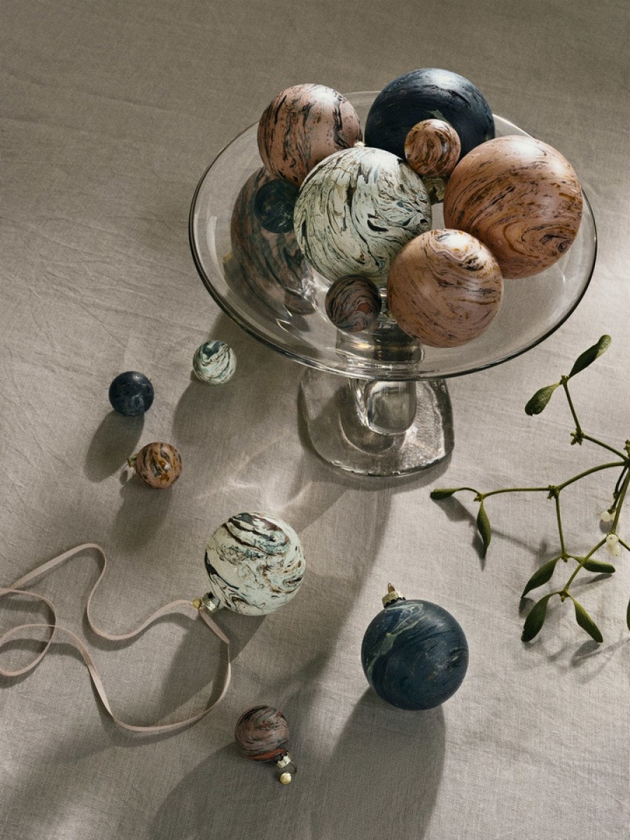 ferm LIVING Marble Christbaumkugel Set | Weihnachtsdekoration